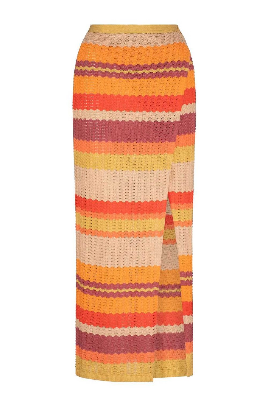 Clothing Tigerlily | Leilani Mila Midi Skirt Sunset Stripe