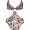 Swim & Resort Tigerlily | Marjorie Cartia One Piece Ocean Sunset Paisley/Ocean Sunset Kaleidoscope