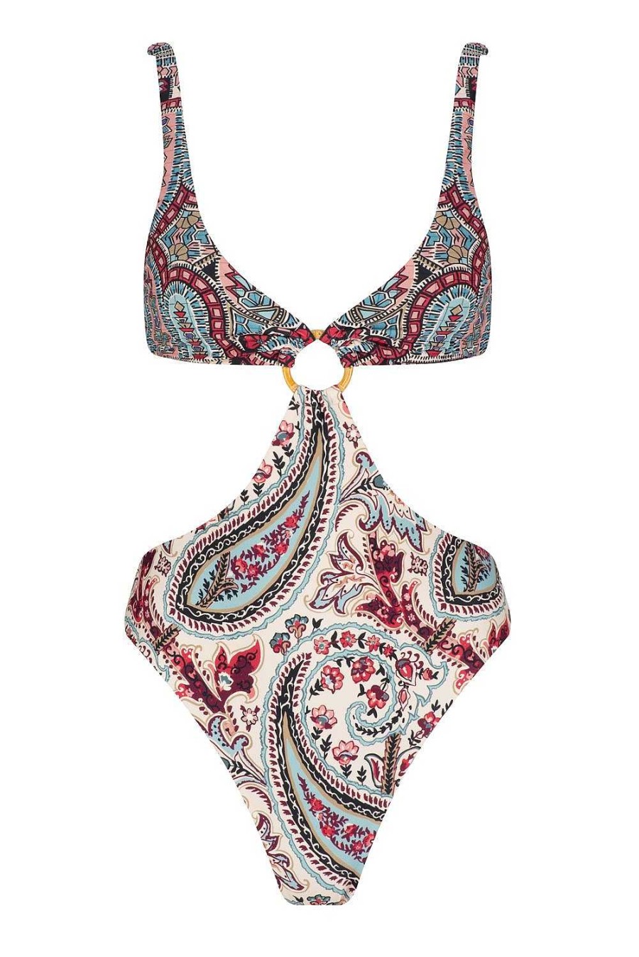 Swim & Resort Tigerlily | Marjorie Cartia One Piece Ocean Sunset Paisley/Ocean Sunset Kaleidoscope