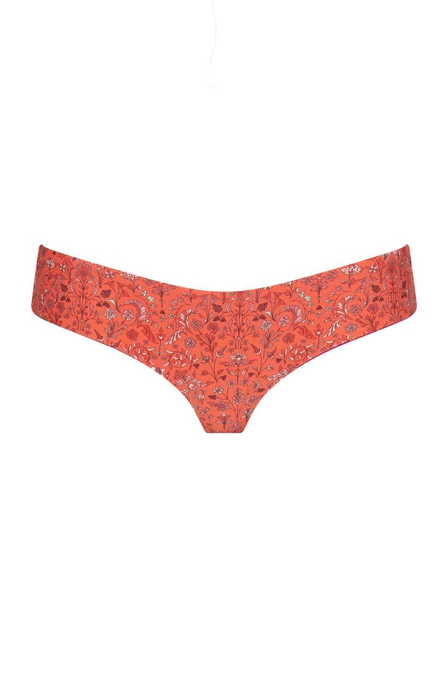 Swim & Resort Tigerlily | Alexandria Zehra Bottom Reversible Raspberry/Orange Floral