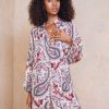 Clothing Tigerlily | Isadora Lorena Shirt Dress Ocean Sunset Paisley