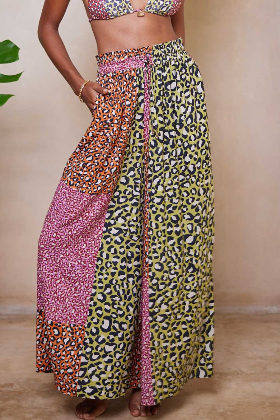 Clothing Tigerlily | Phaedra Shani Wide Leg Pant Desert Wattle