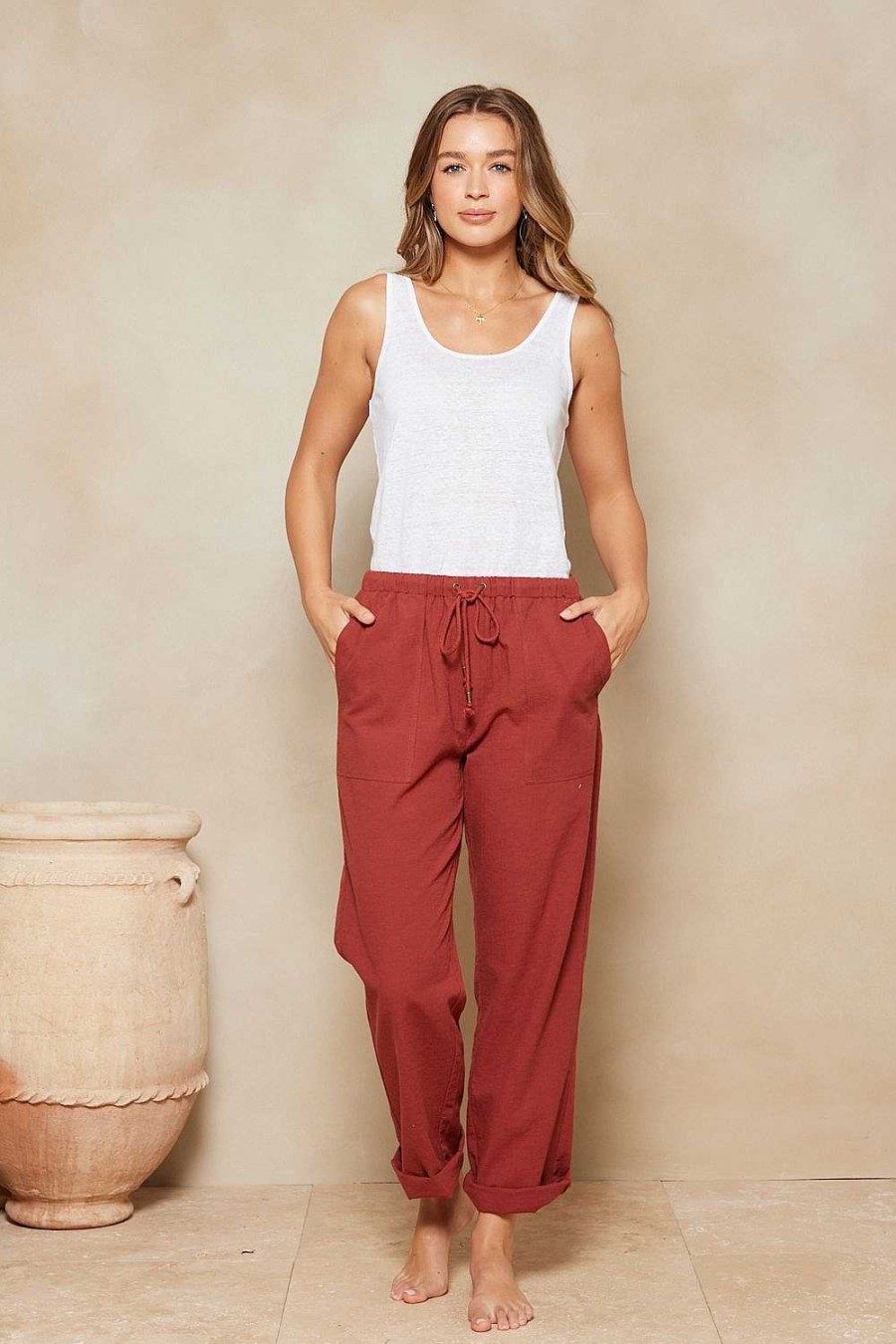 Clothing Tigerlily | Paloma Hanalei Pant Cinnamon