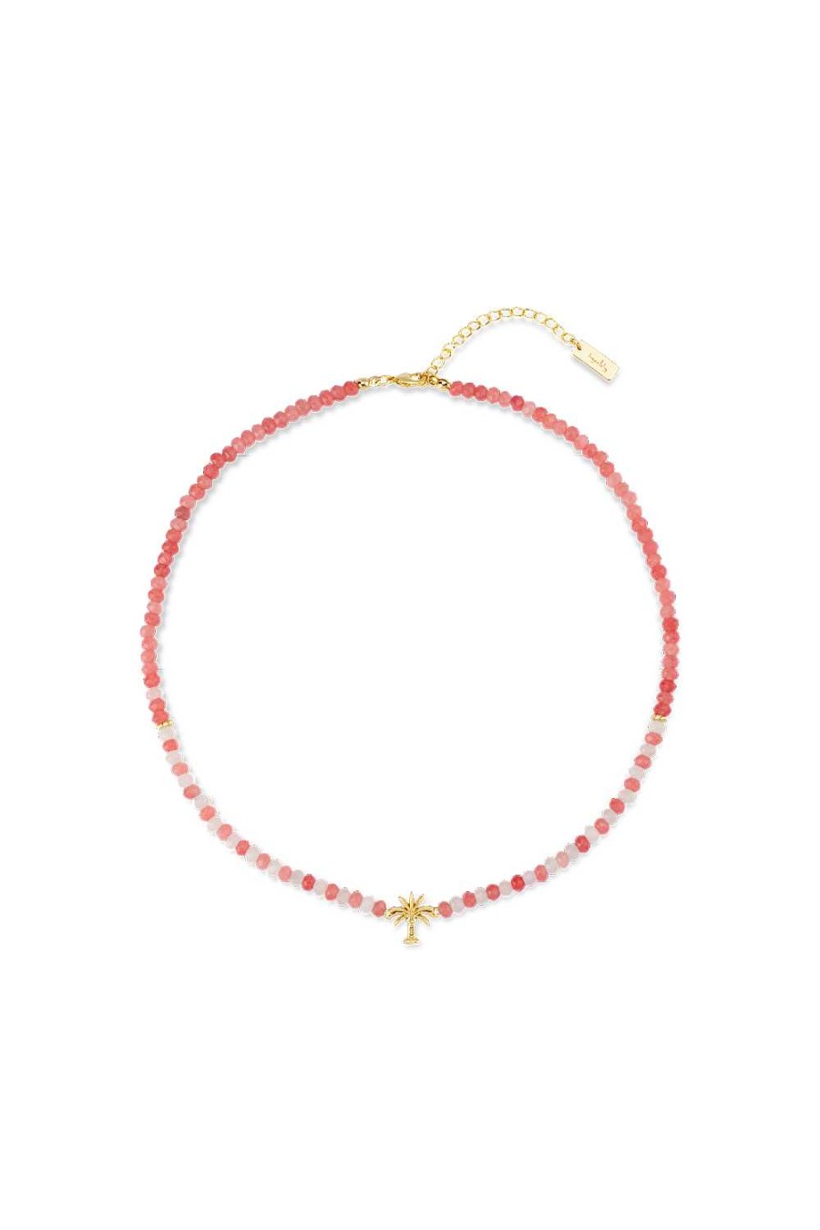 Accessories Tigerlily | Arms Of Eve X Tigerlily Beaded Palm Charm Necklace Coral