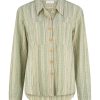 Clothing Tigerlily | Kivaro Gracie Shirt Sage Stripe