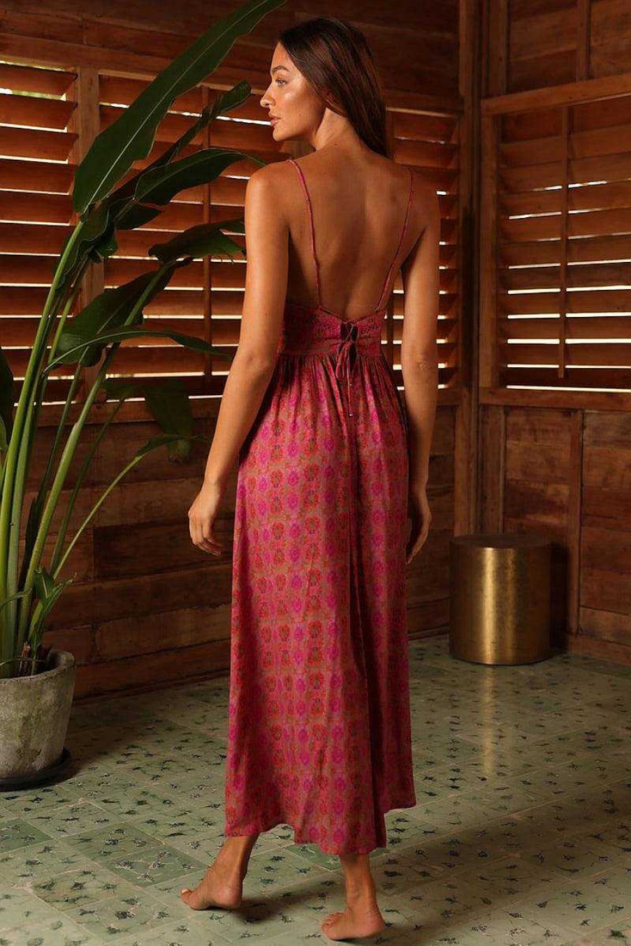 Clothing Tigerlily | Eliza Teja Maxi Dress Pink Ornate