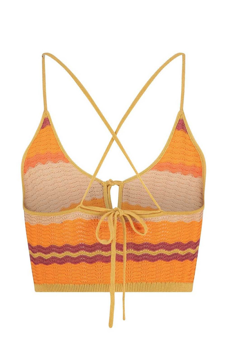 Clothing Tigerlily | Leilani Demi Crop Top Sunset Stripe