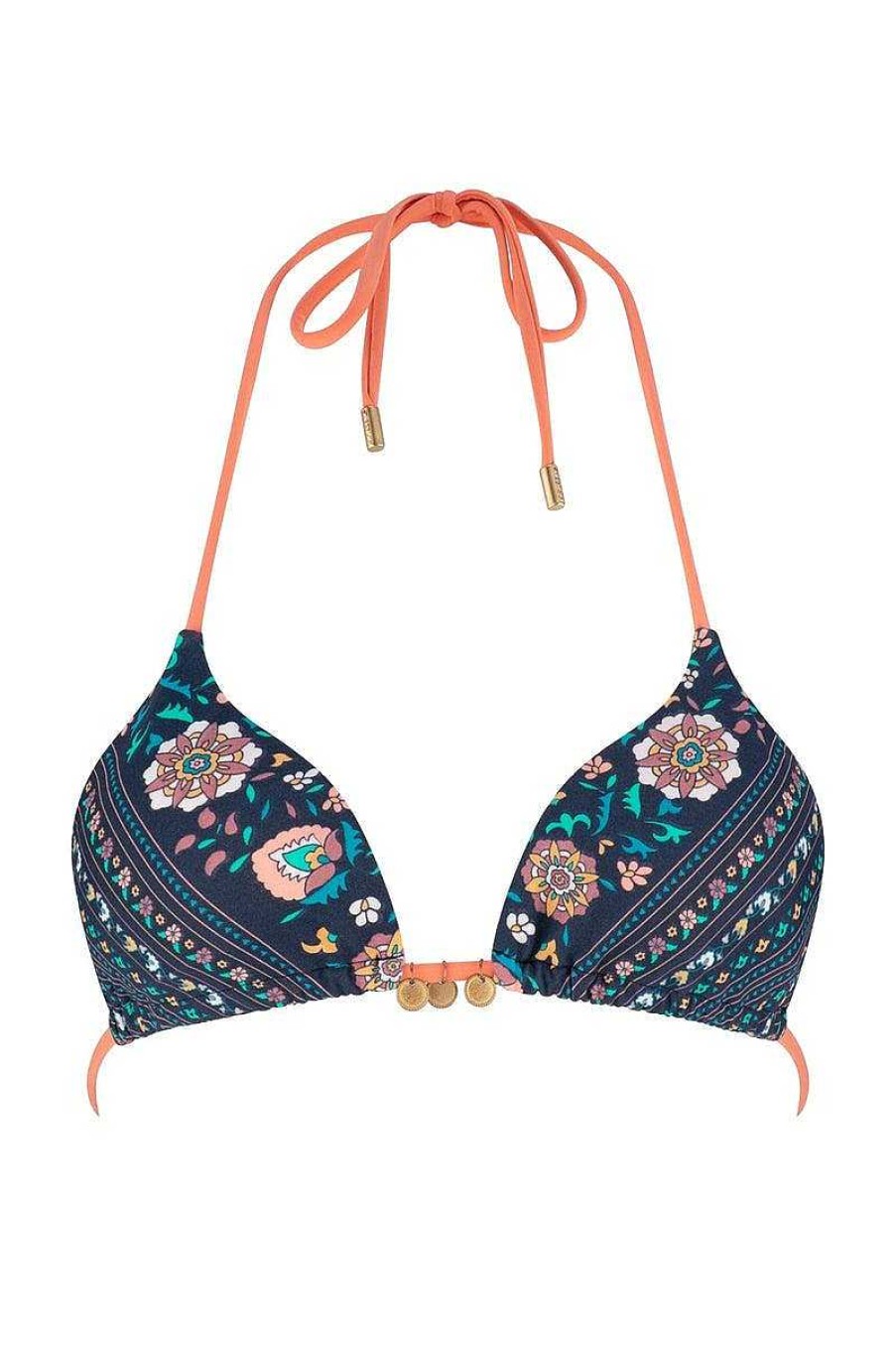 Swim & Resort Tigerlily | Esmerelda Tara Tri Bikini Top Dusk Floral