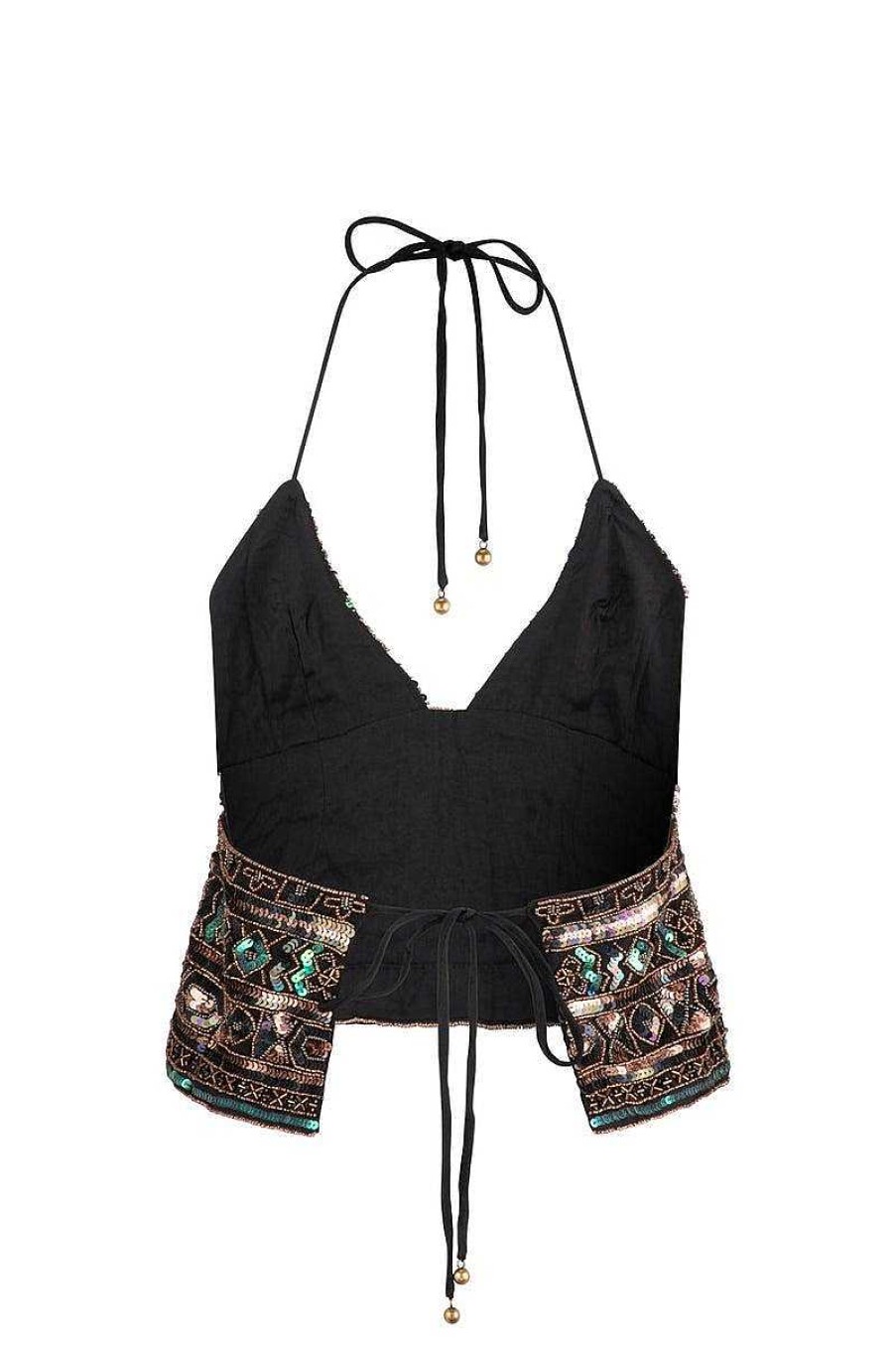 Clothing Tigerlily | Amaryllis Luna Halter Cami Black