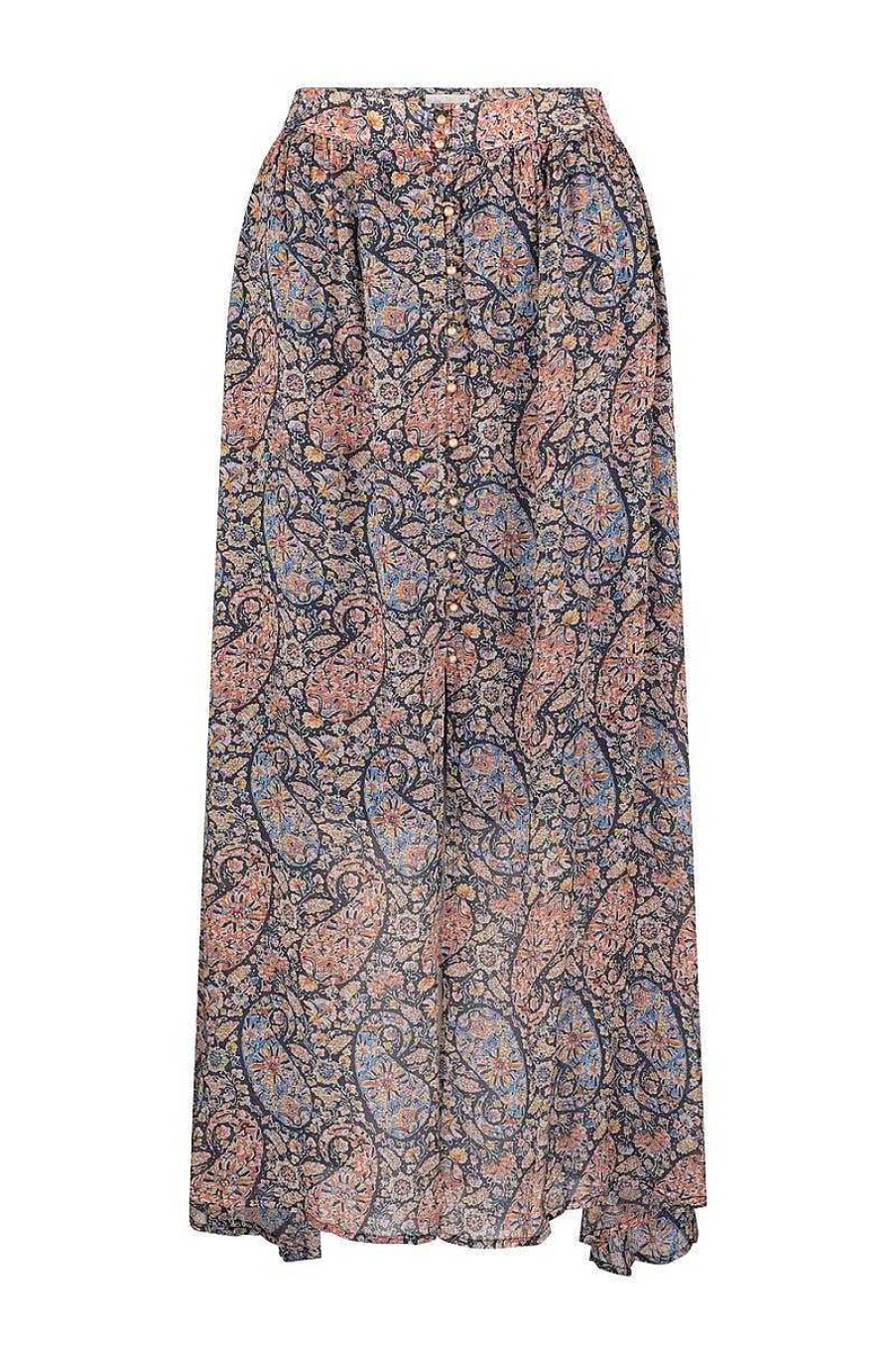 Clothing Tigerlily | La Luna Cassidy Maxi Skirt Onyx Paisley