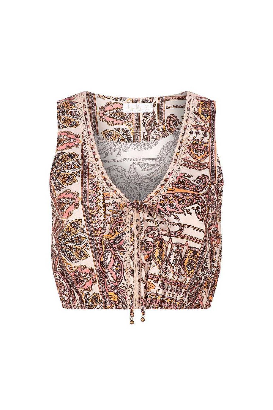 Clothing Tigerlily | Pashmina Elettra Crop Top Pashmina Sand