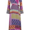 Clothing Tigerlily | Utopia Suri Wrap Maxi Dress - Utopia Patchwork Utopia Multi