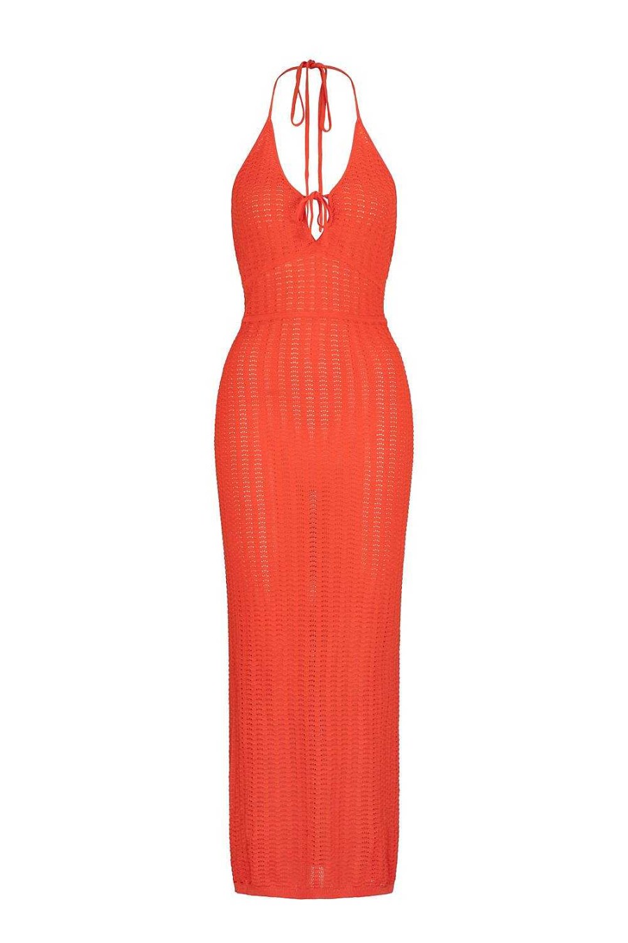 Clothing Tigerlily | Leilani Demi Midi Dress Hot Coral