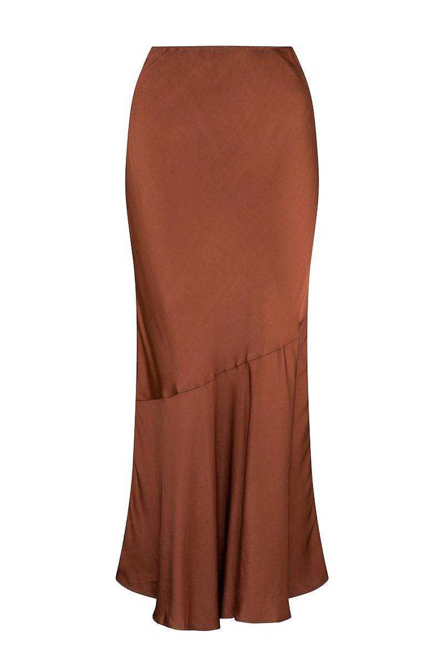 Clothing Tigerlily | Santa Teresa Blake Midi Slip Skirt Chocolate