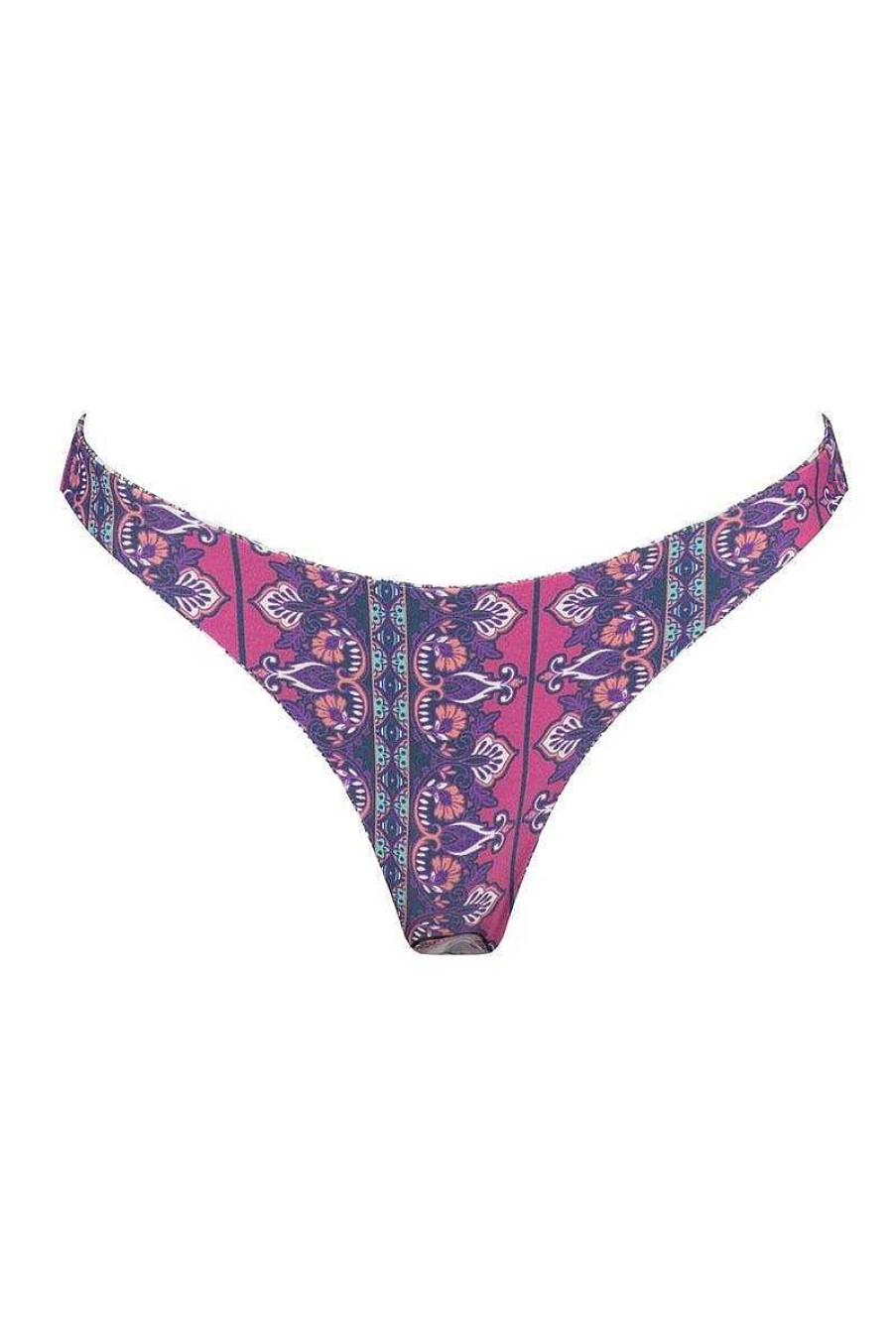 Swim & Resort Tigerlily | Esther High Elle Reversible Bikini Bottom Magenta/Kaleidoscope