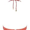 Swim & Resort Tigerlily | Alexandria Maisy V Neck Tri Bikini Top Raspberry/Orange Floral