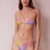 Swim & Resort Tigerlily | Shangri-La Tara Tri Bikini Top Patchwork