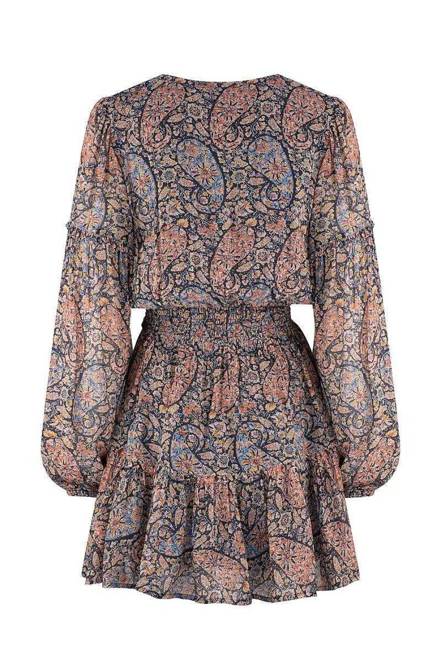 Clothing Tigerlily | La Luna Belle Mini Dress Onyx Paisley