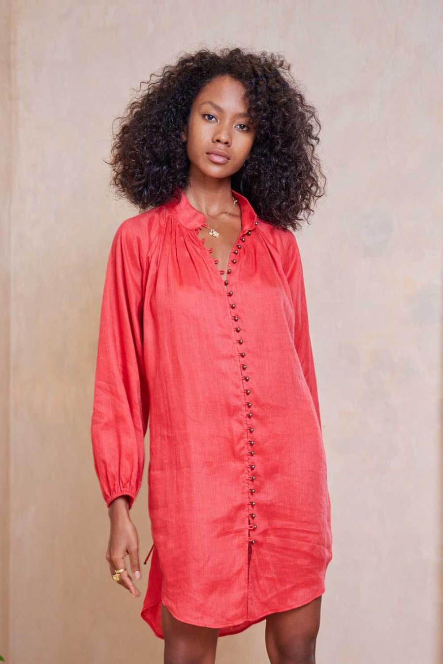 Clothing Tigerlily | Isadora Lorena Shirt Dress Watermelon