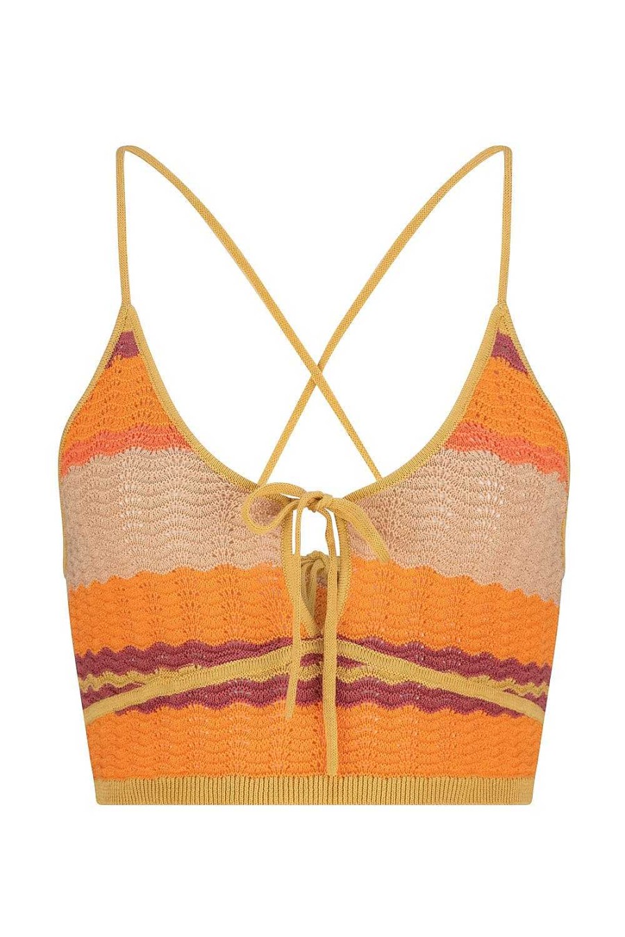 Clothing Tigerlily | Leilani Demi Crop Top Sunset Stripe